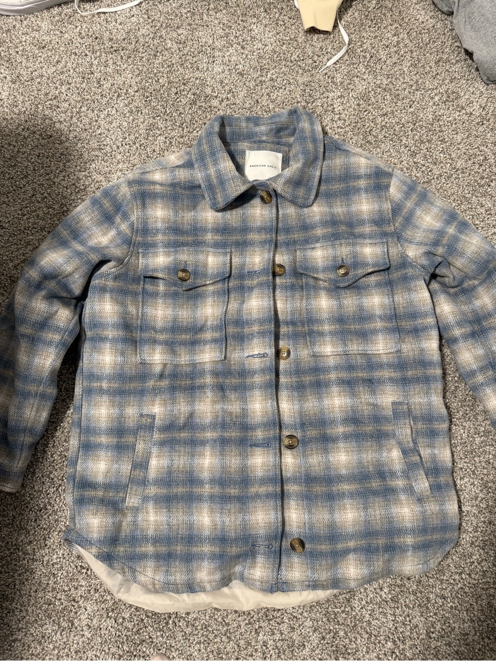 Women's Plaid Button Jacket
